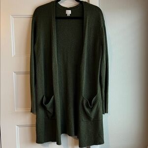 a new day Olive Green Open Front Cardigan